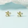 Orelha Stud Nicho Design Sentido Outono e Inverno Zircônia Flor Cinco Pétalas Estilo Coreano Elegante Internet Celebridade Requintado Super Fada Pequeno e Doce