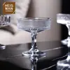 Taza de Vidrio Repujado Estilo Lujo Ligero para Pudín, Taza Popular para Postre de Restaurante, Copa para Licores y Licores, Bol para Helado