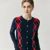 Cárdigan de Punto Acolchado 100% Cachemira Pura Estilo Lujo Ligero Británico para Mujer, Suéter Interior y Chaqueta Exterior Estilo Preppy Retro