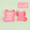 Moldes para galletas DIY serie Ajolote imitan diseños 3D realistas con varios movimientos, herramientas para hornear pasteles de fondant