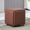 Banqueta de Almacenamiento Moderna Nórdica, Banqueta para Cambiarse los Zapatos, Taburete Pequeño Multifuncional, Taburete Plegable Cubo, Taburete Combinado Cinco en Uno