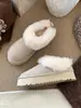 Versión lista para usar ~ Botas de Nieve con Puño de Felpa para Mujer, Botas Cálidas de Algodón con Suela Gruesa de Invierno, Botas de Piel para Usar al Aire Libre, Zapatos de Algodón Antideslizantes