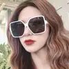 Gafas de sol de moda estilo europeo y americano con montura grande para mujer, favorecedoras para el rostro, protección solar, protección UV, elegantes gafas de sol para streetwear