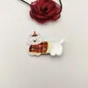 Pinza para el pelo de perro estilo japonés Ambiente Navideño Bufanda de Invierno para Gato y Perro Cachorro Acrílico Lindo Dibujo Animado Pinza para el Pelo