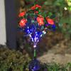 Luz de Flor de Azalea de Simulación LED Solar 21 Pétalos Luz Decorativa para Patio Jardín Luz Decorativa de Ambiente para Césped