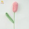 Vendas diretas da fábrica qixi malha flor eterna diy crochê romântico tulipa mão- tecido buquê terminou atacado