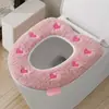 Almofada de assento de vaso sanitário de pelúcia de desenho animado, espessa e amigável à pele, adequada para outono e inverno, uso doméstico, universal para todas as estações, capa de assento de vaso sanitário fofa com zíper