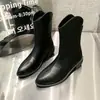 Punto de Venta Caliente Botas Martin Puntiagudas para Mujer 2026 Otoño/Invierno Nuevas Botas de Algodón Gruesas Cálidas Casuales Estilo Vaquero Occidental para Mujer