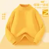 Suéter para niña, nueva colección otoño/invierno 2026, prenda base de cuello alto, conjunto de invierno de una pieza de forro polar engrosado para niños