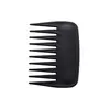 Ventas Directas de Fábrica Peine Portátil de Dientes Anchos Peine Plano Ancho Peine de Plástico Negro Peine para Cabello Corto Peine para Corte de Cabello
