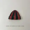 Gorro de Bebé de Moda con Puntadas de Color Contrastante Gorro de Lana Tejida para Niños y Niñas Otoño e Invierno Cálido y a Prueba de Frío Gorro con Protección para las Orejas Moderno