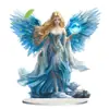 Estátua de Anjo da Guarda de Novo Produto Transfronteiriço Enfeites de Acrílico Decoração de Avião 2D Enfeites Decorativos Multifuncionais para Feriados