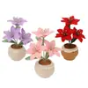 Planta Artificial de Lirio para Perfume Tejida a Mano Transfronteriza Flor Artificial Decoración de Oficina Regalo de San Valentín Navidad
