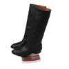 Novedad Otoño/Invierno 2026 Estilo Tejido Manga Suelta Moda Tacón Cuadrado Botas Altas Rectas Moda Versátil Punta Puntiaguda Botas Largas para Mujer