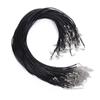 Cadena de extensión de 45+5 cm, 1,5 mm de diámetro, cuerda de cera coreana, cuerda de cuero, aleación, accesorios para collares y joyas.