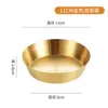 Aço Inoxidável 304 Tigela Coreana para Kimchi Prato de Kimchi Tigela Dourada para Arroz Tigela de Sopa Camada Única Prato para Molho Prato para Condimentos Comercial