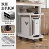 Soporte para Host de Computadora Base Móvil con Freno Almacenamiento Multicapa Caja de Escritorio Estante de Almacenamiento para Impresora Almacenamiento Móvil
