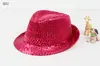 Sombrero de copa de lentejuelas estilo coreano para adultos y niños, sombrero de jazz para actuaciones y bailes, sombrero para el Día del Niño, sombrero de copa de lentejuelas negras