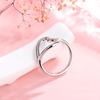 Nuevo anillo simple en forma de corazón ins diseño de nicho dulce Amor corazón melocotón dulce anillo individual abertura ajustable
