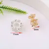 Color Oro 18K Conservación del Color Micro-Pavimentado Circonita Separadores de Rueda Trébol de Cuatro Hojas Flor de Ciruelo Diamante Materiales para Pulseras Collares DIY Accesorios