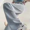 Pantalones de pierna ancha con protección solar de seda de hielo de ácido acético para mujer 2023 verano finos sueltos con caída cintura alta casuales pantalones de piso para mujer