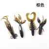 Cuatro cangrejos de río/camarones fantasma/gusanos de cola de flor, 4 colores, cebo Luya 2G, cebo falso para lubina mandarín, gusano blando Taobao