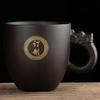 Cinnabasa Morado Barro Redondo Negro Marrón Arena Morada Taza de Té Pequeña para el Hogar Tetera Taza de Agua Tapa Vender Accesorios