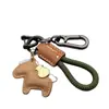 Año del Caballo Llavero Colgante Creativo de Cuero con Forma de Caballo Práctico Lujo Ligero Caballo del Zodiaco Regalo de Año Nuevo Mascota del Año del Caballo Regalo