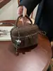 Bolso de Gamuza para Mujer, Bolso Pequeño Acolchado con Cadena Estilo Fragante, Bolso de Mano Versátil de Moda Ins, Bolso de Mano de Caja de Alta Gama