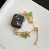 Correa de Cadena de Cuentas de Mariposa de Piedra Triturada Adecuada para Apple iWatch 11 Generación 10/987