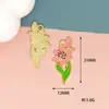 Buquê Romântico Acessórios para Joias DIY Girassol Rosa Lírio-do-vale Flores Liga Metal Despejo de Óleo Sapatos e Chapéus Bolsa Pingente Decorativo