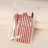 Set de 8 Brochas de Maquillaje para Principiantes, Brocha para Corrector, Brocha para Base de Maquillaje, Brocha para Polvos, Almacenamiento de Herramientas de Belleza, Base de Maquillaje Líquida