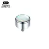Arete de Aleación de Titanio F136 con Rosca Interna Zirconia 5A Paquete de Clavo para Nariz Aobao con Varilla de Fondo Plano Cabezal de Repuesto para Clavo de Labio con Rosca Interna