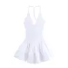 Novo Vestido Europeu e Americano Transfronteiriço Feminino com Gola Halter, Estilo Europeu e Americano, Fashion e Sexy para Meninas Quentes