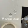 Joyas atmosféricas del mismo estilo de la bloguera coreana: Collar de perlas con cierre OT de plata de ley S925, elegante y con estilo