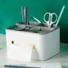 Caja de Pañuelos para Uso Doméstico en Sala de Estar, Mesa de Centro, Comedor, Creativa, Simple, Multifuncional, Almacenamiento de Control Remoto, Tipo Extraíble