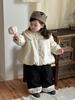 Chaqueta de Algodón para Niña 2026 Otoño e Invierno Nuevo Estilo Ropa de Bebé Engrosada y Cálida Estilo Coreano Ropa Infantil Conjunto de Polar para Niños