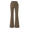 Calça Larga de Modelo Coreano~Nova Coleção de Primavera Preta com Almofadas nos Quadris Calça Casual Temperamento para o Trabalho Versátil Conjunto Calça Micro Flare