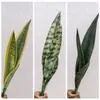 Planta Serpiente Artificial con Hojas en Forma de Luna, Flores Artificiales al por Mayor, Manualidades para Decoración de Bodas, Plantas Verdes Estilo Ins