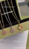 Mini collar de trébol de cuatro hojas de alta gama Fanjia, mini pulsera de flor de la suerte de nácar, joyería para mujer de oro de 18k