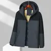 Cortavientos grueso con forro polar para hombre y mujer, ropa de trabajo, a prueba de viento, impermeable, ropa para montañismo al aire libre, impresión personalizada, ropa de trabajo de invierno, venta al por mayor