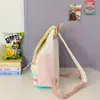 Mochila para estudiante de secundaria color-blocking dopamina, mochila grande de tapa abatible para estudiante de preparatoria, mochila de viaje linda para niña