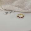 Anillo de Tablero de Ajedrez Esmaltado para Mujer, Estilo Retro Francés de Nicho, Anillo Ajustable Nuevo, Anillo de Dedo Índice de Moda