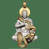 Collar Colgante Benmingfo de Plata 925 Chapada Guanyin de las Mil Manos Oculto Vacío Toro Tigre Respeto Inamovible Dios Guardián del Pollo