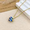 Collar con Flores de Colores y Diseño de Corazón, Accesorios de Collar Corazón del Océano para Mujeres, Temperamento de Lujo Ligero, Regalo Versátil para Mejor Amiga