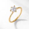 Anillo clásico de moissanita de 1 quilate de minería en caliente transfronteriza, de seis garras y diamante Mosan, para propuesta de matrimonio.