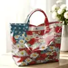 2026 Nova Bolsa de Mão Transfronteiriça Temu Site Independente Impermeável PVC+Lona Portátil para o Dia a Dia Bolsa de Ombro Bolsa Tote