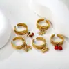 Diseño de Nicho Transfronterizo Acero Inoxidable Borla Mariposa Anillo Abierto Ajustable Chapado en Oro de 18K Moda Anillo Personalizado
