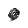 Diseño de nicho avanzado sentido escamas de pez hueco anillo de acero inoxidable Europa y Estados Unidos nuevo hombres y mujeres anillo de acero de titanio galvanizado