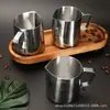 Copo para Arte com Café Latte Art Transfronteiriço, Cilindro para Arte Latte, Artefato de Aço Inoxidável para Arte Latte, Balança para Utensílios de Café, Copo com Bico Fino para Espumar Leite